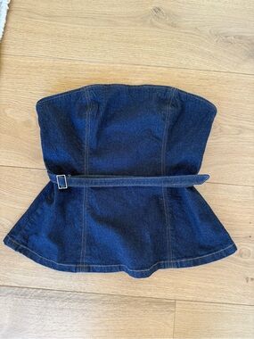 Abercrombie & Fitch Dark Blue Denim Tube Top